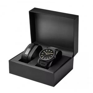 Black Cardboard Watch Box Gift Packaging 2mm Thickness ISO9001:2008