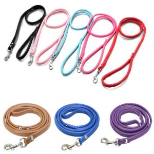 Soft Training Puppy Leather Leads For Small Medium Large Pet