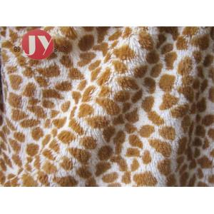 100% polyester Giraffe Printed Polyester Plush Fabric , Polyester Plush Fabric Stuffed Animal Soft Toys