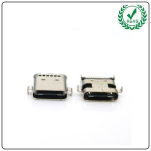 China USB-31S-F-04B 3.5A現在の24P USB 3.1のタイプC女性の容器のソケット直角PCB SMTの二重列タブのタイプCの女性 supplier