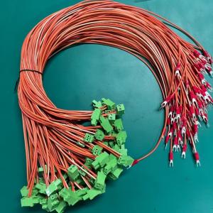 China OEM Cable Length Industrial Machine 5.08mm Terminal Block Green Cable And Wire Harness Assembly 0.5M 1M 100% Testing Inspection wholesale