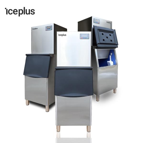 Durable Frame Instant Ice Cube Maker Clear Ice Cube Machine 135kg-450kg Capacity