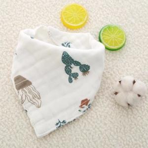 Plant Printing Baby Feeding Cloth , Infant Baby Bibs Premium Cotton