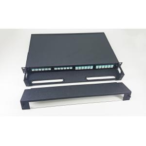 China MPO Optical Fiber Patch Panel 1U 19 Inch 4 Fully Loaded MPO-LC Cassette Modules supplier