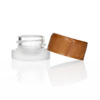 China 5ml Child Resistant Glass Jar 5ml custom child proof glass container  wood lid concentrate glass container on sale