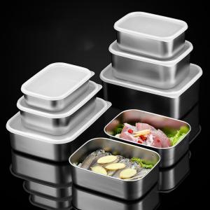 Multi Sized 3L Metal Food Storage Containers Stainless Steel With Airtight Lids