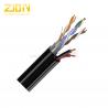 China Siamese Network Cable FTP CAT5E 24AWG Solid Copper with 2x0.75mm2 CCA Power Wire wholesale
