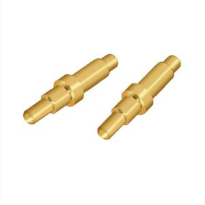 China Male Brass Dual Header POGO Pin Spring Loaded Pins With Customized Contact Material wholesale
