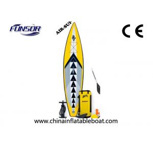 Portable Inflatable Racing Touring board For Single Person 3 x 0.72m yellow color