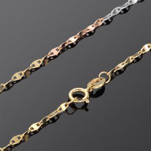 China 18K Yellow Gold  Rose Gold White Gold Three Tone Chain Women Necklace (NG0111) supplier