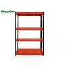 Professional 4 Shelf Metal Storage Rack Smooth Surface With High Density Board
