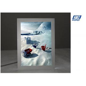 China Frameless Crystal LED Light Box , A1 Crystal Led Photo Frame Graphic Holder supplier