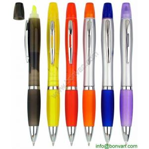gift pen,highlighter ball pen, highlighter marker with ball pen