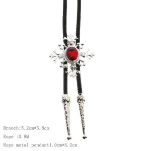 Red Diamond Collar Lapel Pin For Shirt Collar 5.2cm×5.8cm Size