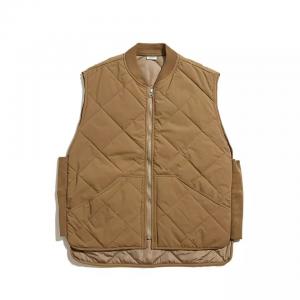                  Winter Solid Men&prime; S Diamond Quilted Zipper Sleeveless Jacket Vest             