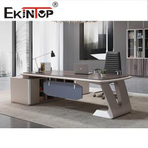 Ergonomic Modern Office Table Manager Gabrielle L Shaped Metal Office Desk