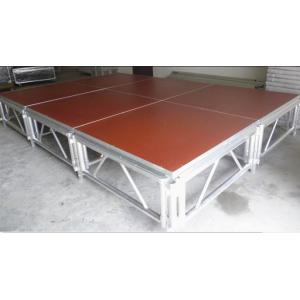 China Red 3 - Level Plywood Aluminum Stage Platform With Anti - Slip Board supplier