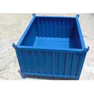 China Bulk Corrugated Steel Containers Rigid Metal Stillage Box OEM supplier
