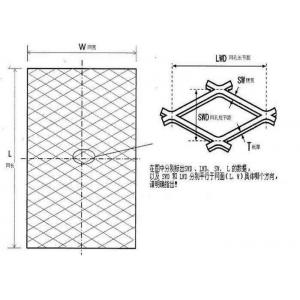 304 316 316l Expanded Wire Mesh , Stainless Steel Diamond Shape  Expanded Mesh Fabric 5 - 80mm Length