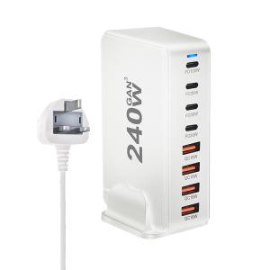China 240W 65Watt 8ポートUSB充電ステーション LEDディスプレイ付き複数のデバイス (ラップトップ/タブレット/電話) 充電ステーション supplier