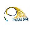 China 24 Cores Fanout MPO Fiber Optic Patch Cord Single Mode Type Yellow Color wholesale