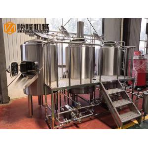 China SS304 Direct Fire Heated 2 Vessel Brewhouse Equipped With Hot Water Tank supplier