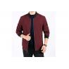 Polyester Water - Resistant Men's Bomber Jackets Rib - Knit Standing Collar