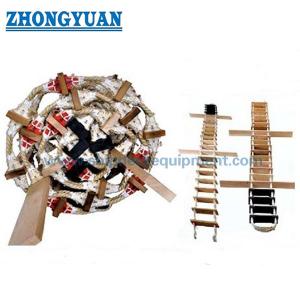 China ISO 799 Marine Hard Wooden Step Rope Pilot Ladder Marine Outfitting supplier