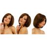 China Short Synthetic Heat Resistant Hair Extensions Hairline Bleached Knots wholesale