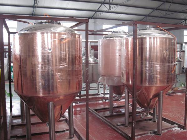 Professional Copper Mirror Small Beer Brewing Systems , Nano Brewery Equipment