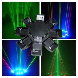 El LED efectúa la luz laser del pulpo verde de la luz laser/UFO