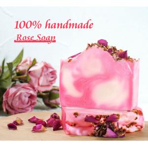 100G Fragrance Essential Oil Face Soap Rose Petal Cold Process Soap
