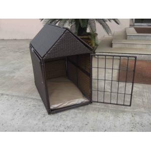 Aluminum Frame KD Wicker Pet Bed , Outdoor Waterproof Dog House