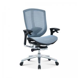 China High End Blue Mid-back Mesh Office Chair With Adjustable Armrests supplier