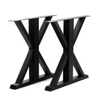China Customized X Shaped Cast Iron Steel Furniture Base for Wrought Metal Bench Coffee Table on sale