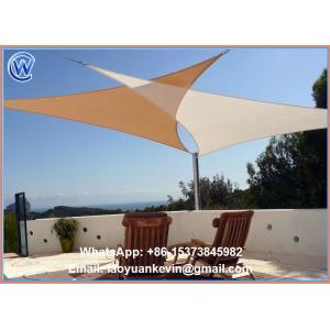 China Sun Shade Sail 16.5' foot Triangle Shading Canopy Green Breathable Mesh supplier