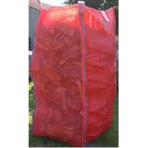 China Tall Red Firewood Ventilated Mesh FIBC Bulk Bag With Corner Loops 2202 Lbs supplier