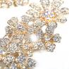 Wholesale Luxury Gold Plated Jewelry white Crystal Lotus Bib Statement Neckalce