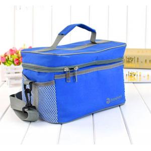 12 Cans Beer Frozen Insulated Cooler Tote Bags Pure Blue Color For Family