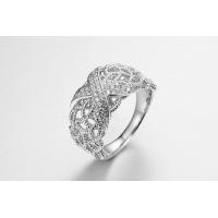 China Countless Knots 925 Sterling Silver CZ Rings Tie up Wedding Present on sale