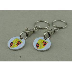 Porsche Shopping Car Trolley Coin Keyring Personalised Zinc Alloy