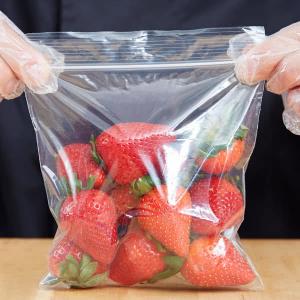 6" X 6" Seal Top Plastic Bags , Clear Colour​ Custom Printed Plastic Food Bags