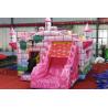 China Pink Princess Trampoline with Slide WSC-256 Customized Size wholesale