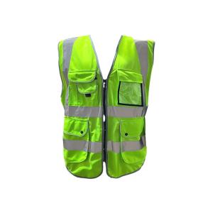 Custom Logo High Visibility Safety Vest for Construction Workers Roadway Safety Vest