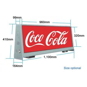 China Double Sided Outdoor Led Billboard 4000 / 1 Resolution Taxi Advertising Display supplier