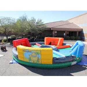 China Outdoor Inflatable Interactive Games , Bungees Running Sports Inflatable Hungry Hippo Game supplier
