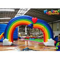 China Party Advertising Decoration Blow Up Archway Colorful Rainbow Inflatable Arches for sale