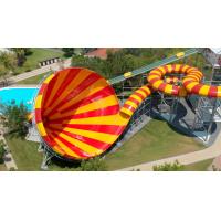 China Big Trumpet Water Theme Park Equipment Adult Commercial Fiberglass Water Slides on sale