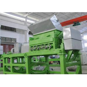 Double Shaft Waste Tyre Recycling Machine , Used Tire Shredder Equipment With SKF Bearing