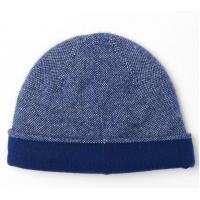 China WOMEN'S 100% CASHMERE KNITTED BIRDSEYE DOUBLE LAYER BEANIE HAT on sale